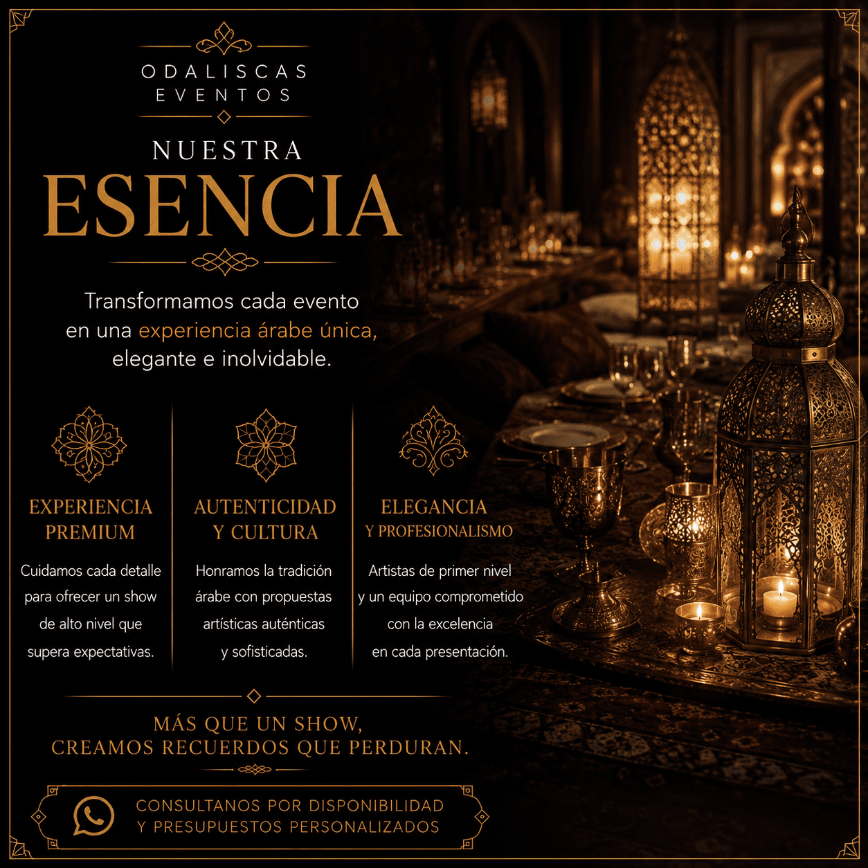 Experiencia artística árabe para una celebración especial